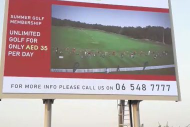 Pillar LED Screen in Sharjah Golf and Shooting Club