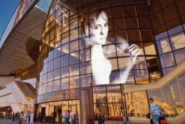 outdoor transparent mesh led screen